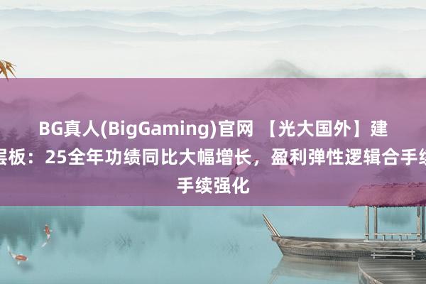 BG真人(BigGaming)官网 【光大国外】建滔积层板：25全年功绩同比大幅增长，盈利弹性逻辑合手续强化