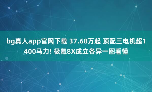 bg真人app官网下载 37.68万起 顶配三电机超1400马力! 极氪8X成立各异一图看懂