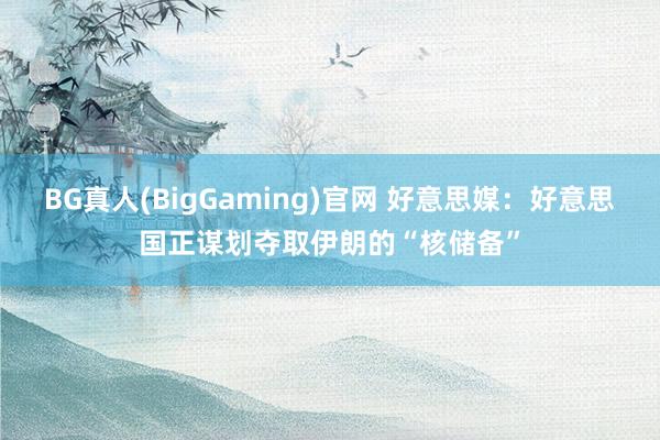 BG真人(BigGaming)官网 好意思媒：好意思国正谋划夺取伊朗的“核储备”
