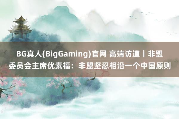 BG真人(BigGaming)官网 高端访道丨非盟委员会主席优素福：非盟坚忍相沿一个中国原则