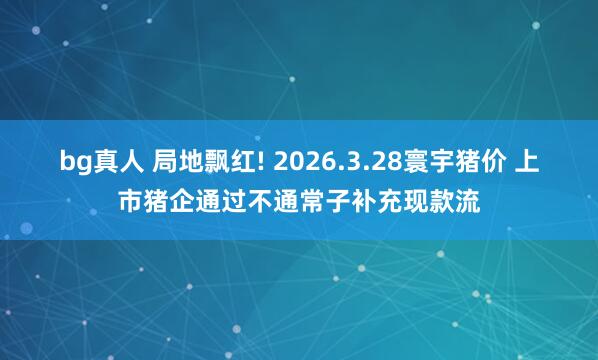 bg真人 局地飘红! 2026.3.28寰宇猪价 上市猪企通过不通常子补充现款流