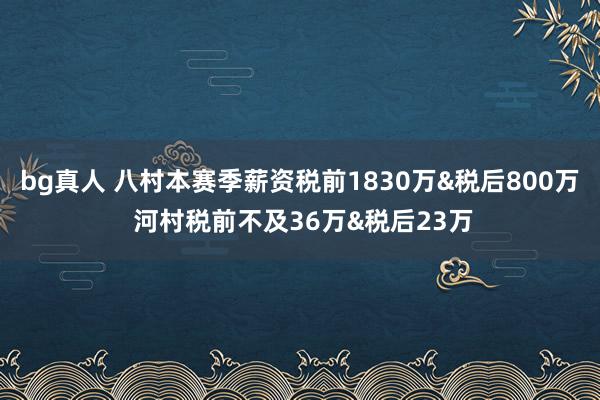 bg真人 八村本赛季薪资税前1830万&税后800万 河村税前不及36万&税后23万