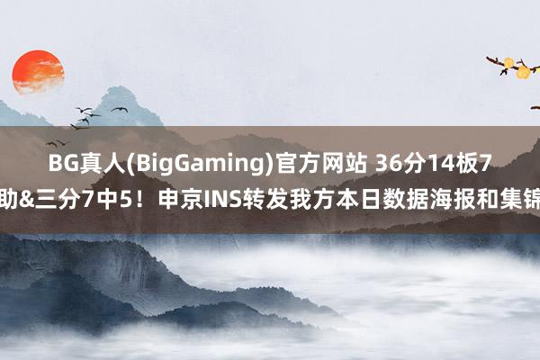 BG真人(BigGaming)官方网站 36分14板7助&三分7中5!申京INS转发我方本日数据海报和集锦