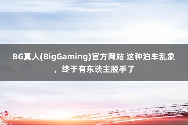 BG真人(BigGaming)官方网站 这种泊车乱象，终于有东谈主脱手了