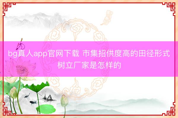 bg真人app官网下载 市集招供度高的田径形式树立厂家是怎样的