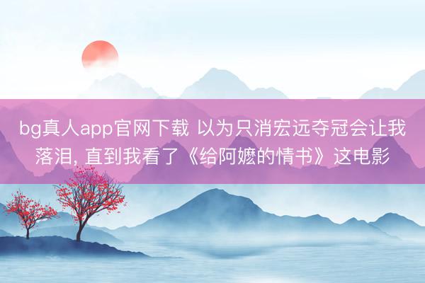 bg真人app官网下载 以为只消宏远夺冠会让我落泪， 直到我看了《给阿嬷的情书》这电影