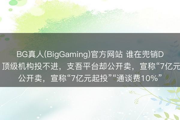 BG真人(BigGaming)官方网站 谁在兜销DeepSeek天价份额？顶级机构投不进，支吾平台却公开卖，宣称“7亿元起投”“通谈费10%”