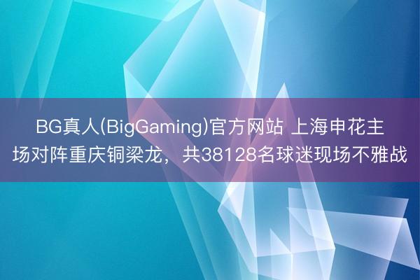 BG真人(BigGaming)官方网站 上海申花主场对阵重庆铜梁龙，共38128名球迷现场不雅战