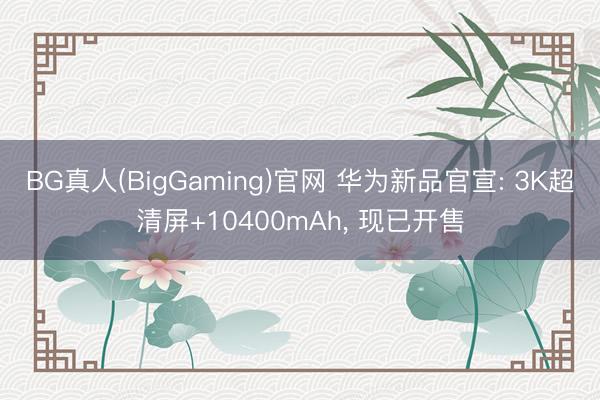 BG真人(BigGaming)官网 华为新品官宣: 3K超清屏+10400mAh, 现已开售