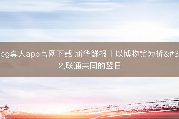 bg真人app官网下载 新华鲜报丨以博物馆为桥 联通共同的翌日