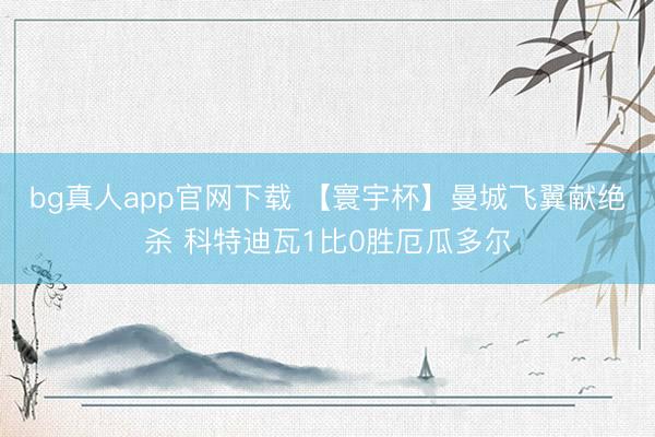 bg真人app官网下载 【寰宇杯】曼城飞翼献绝杀 科特迪瓦1比0胜厄瓜多尔