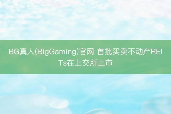BG真人(BigGaming)官网 首批买卖不动产REITs在上交所上市